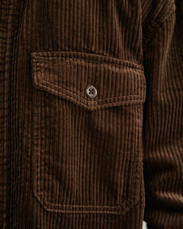 supracămașă din catifea 888T6 maro bogat GANT bărbați