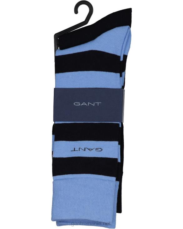 Pachet de 2 șosete cu dungi și uni 888T513 albastru capri GANT bărbați