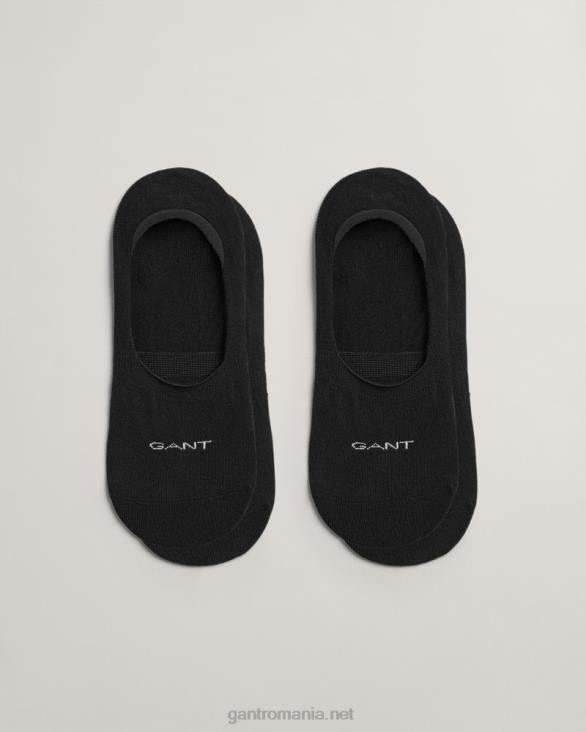 Pachet de 2 șosete invizibile 888T539 negru GANT bărbați