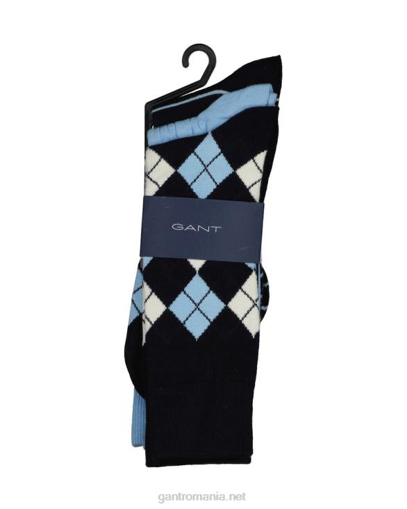 Pachet de 3 șosete argyle 888T531 marin GANT bărbați