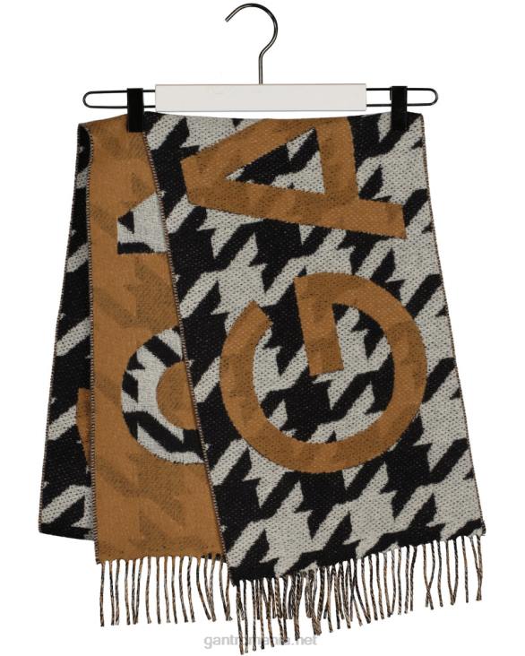 eșarfă cu logo-ul picioare de hound 888T563 negru de abanos GANT bărbați