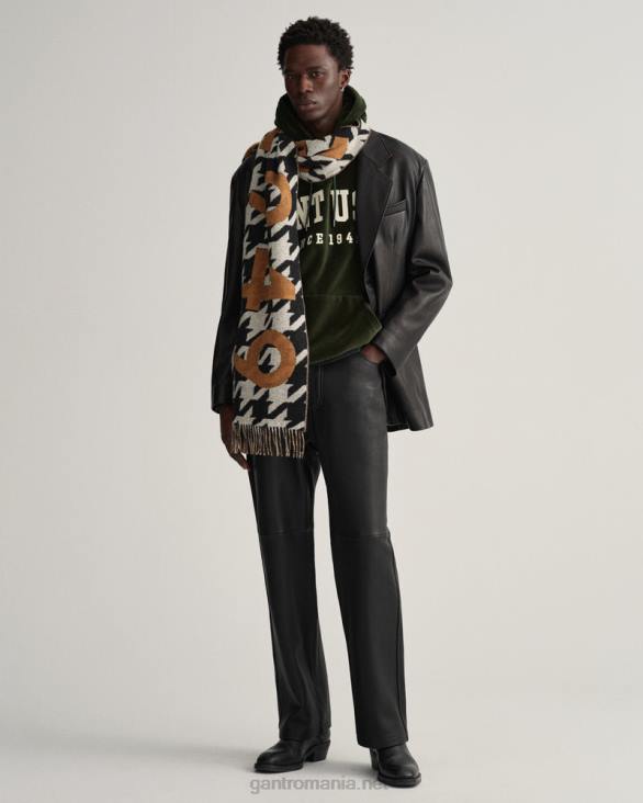 eșarfă cu logo-ul picioare de hound 888T563 negru de abanos GANT bărbați