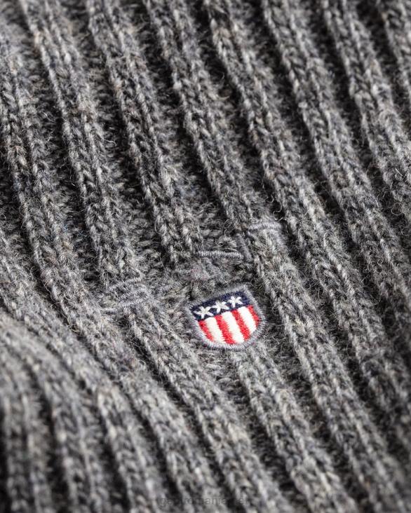 eșarfă din lână 888T579 melange gri închis GANT bărbați