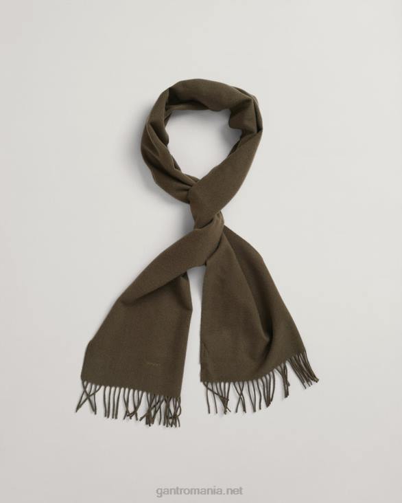 eșarfă din lână solidă 888T562 verde de vânător GANT bărbați