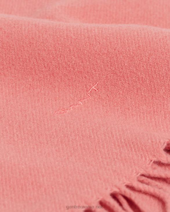 eșarfă din lână solidă 888T565 roz teracota GANT bărbați