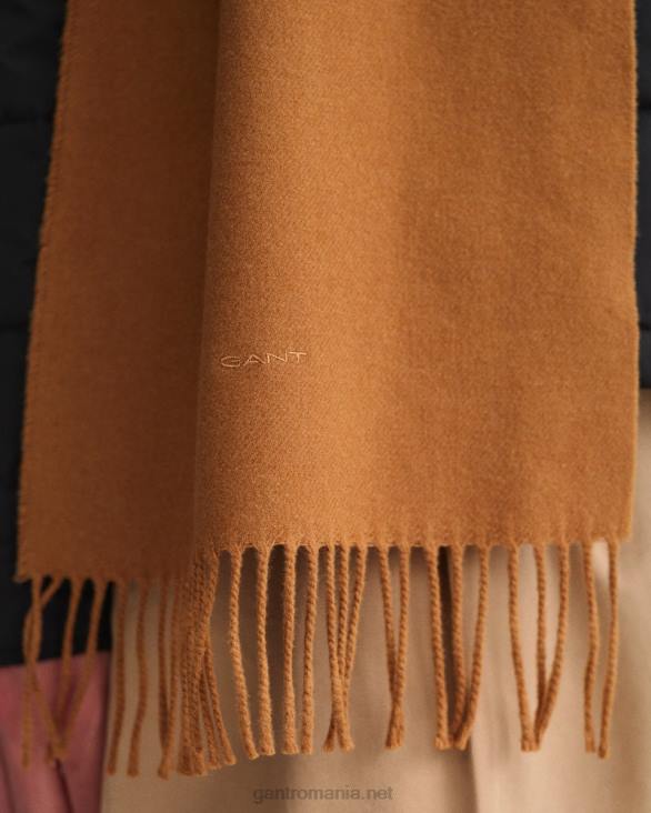 eșarfă din lână solidă 888T566 nucă prăjită GANT bărbați