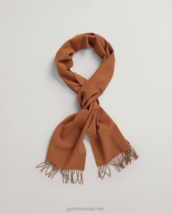 eșarfă din lână solidă 888T566 nucă prăjită GANT bărbați