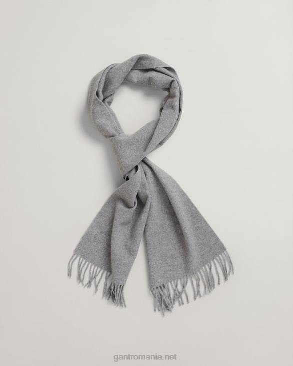 eșarfă din lână solidă 888T568 melange gri GANT bărbați