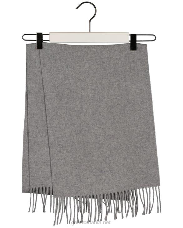 eșarfă din lână solidă 888T568 melange gri GANT bărbați