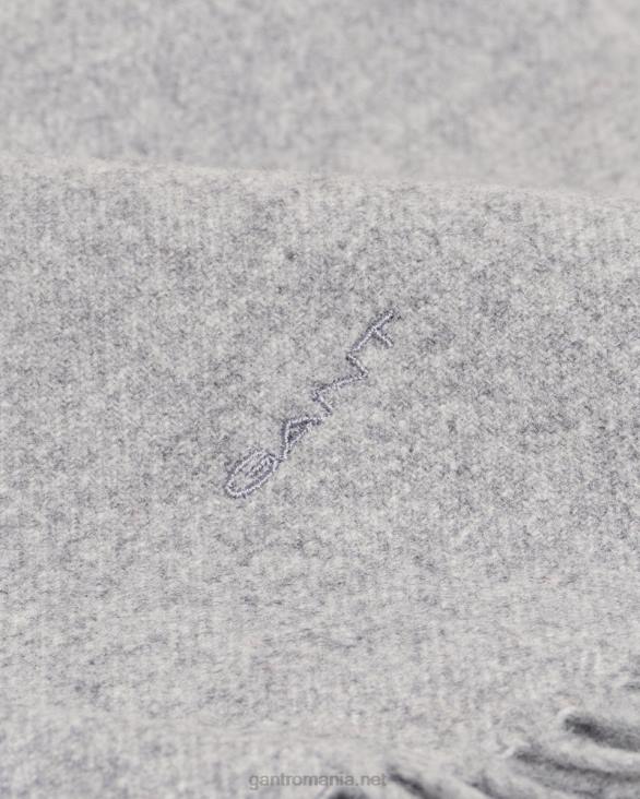 eșarfă din lână solidă 888T568 melange gri GANT bărbați