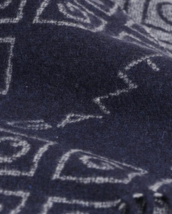 icon g eșarfă de lână 888T574 albastru clasic GANT bărbați