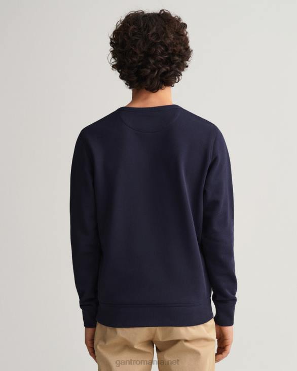 archive shield hanorac cu decolteu 888T253 albastru de seară GANT bărbați