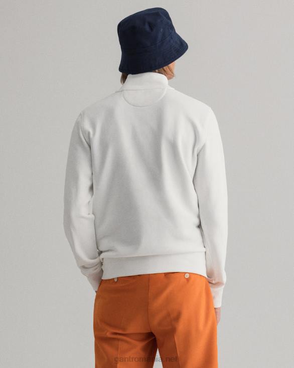 cardigan original cu fermoar complet 888T285 coaja de ou GANT bărbați