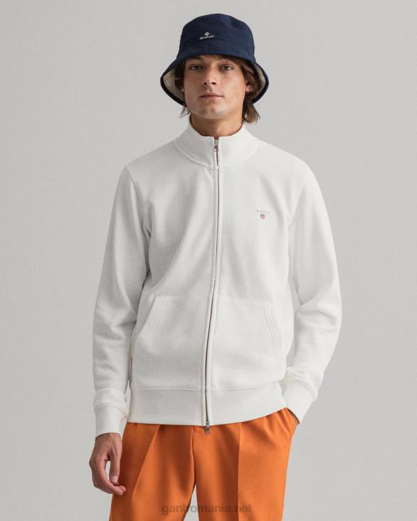 cardigan original cu fermoar complet 888T285 coaja de ou GANT bărbați