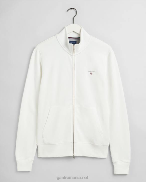 cardigan original cu fermoar complet 888T285 coaja de ou GANT bărbați