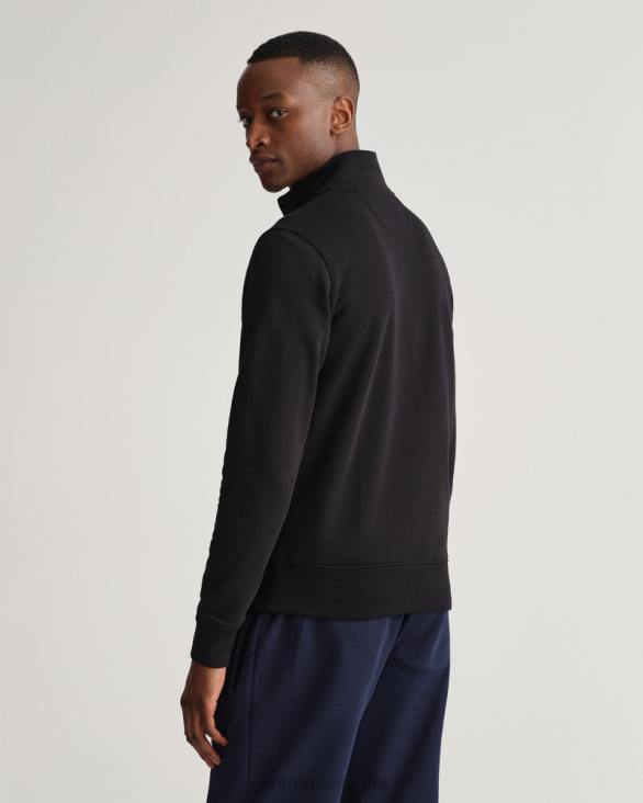 cardigan original cu fermoar complet 888T297 negru GANT bărbați