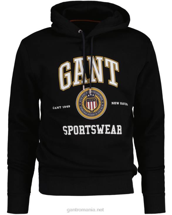 crest shield sweat hanorac 888T271 negru GANT bărbați