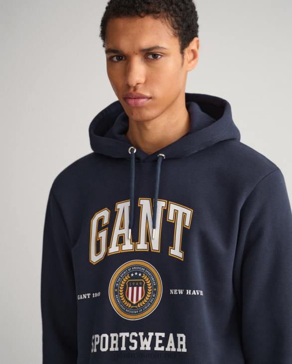 crest shield sweat hanorac 888T280 albastru de seară GANT bărbați