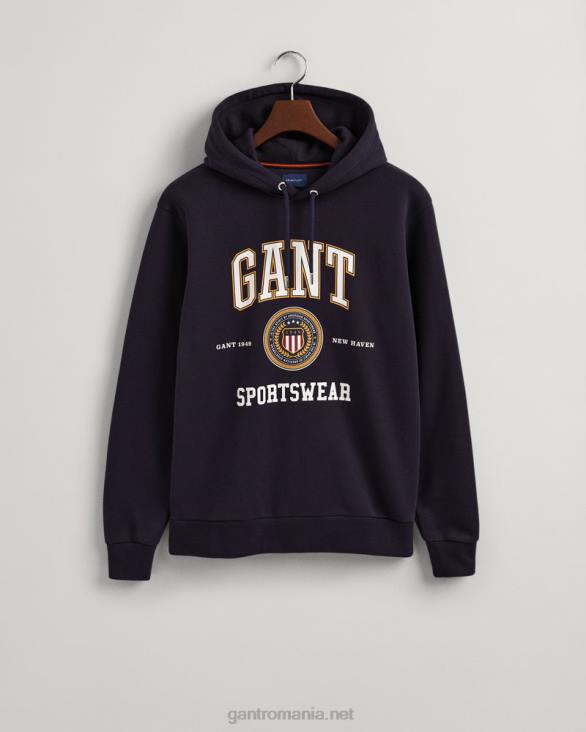 crest shield sweat hanorac 888T280 albastru de seară GANT bărbați