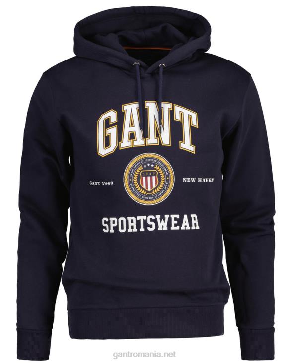 crest shield sweat hanorac 888T280 albastru de seară GANT bărbați