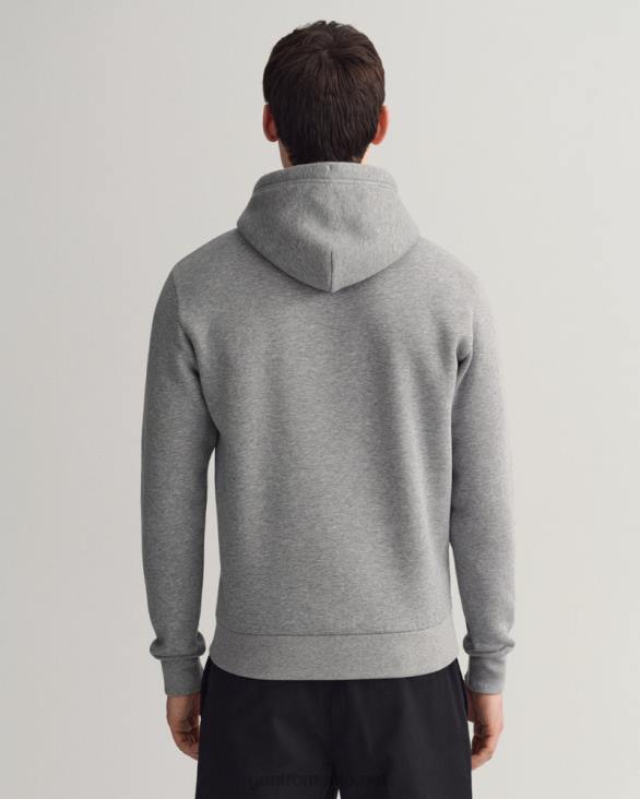 crest shield sweat hanorac 888T282 melange gri GANT bărbați