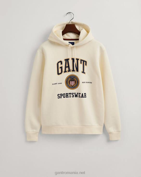 crest shield sweat hanorac 888T283 cremă GANT bărbați