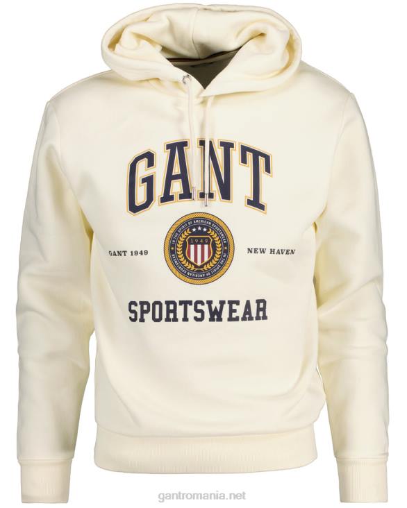 crest shield sweat hanorac 888T283 cremă GANT bărbați