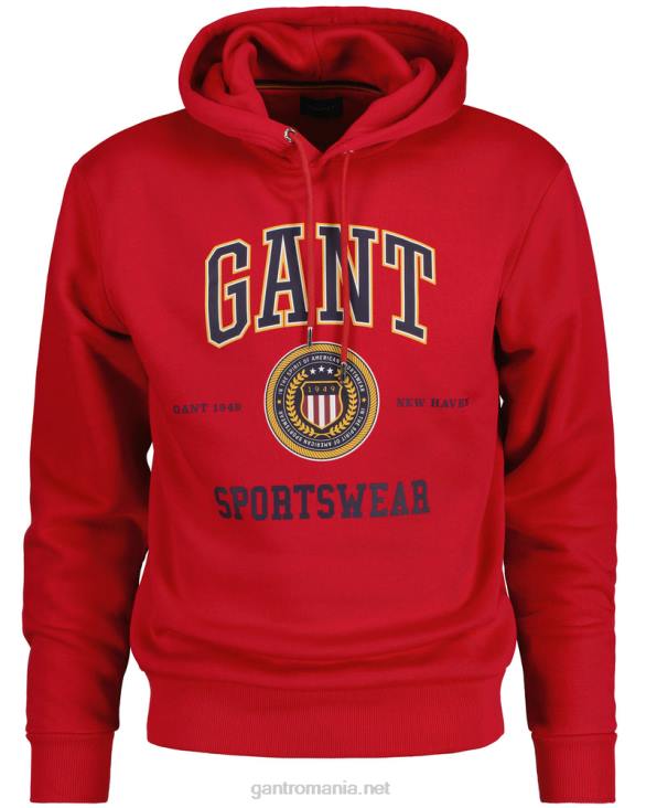 crest shield sweat hanorac 888T290 rosu rubin GANT bărbați
