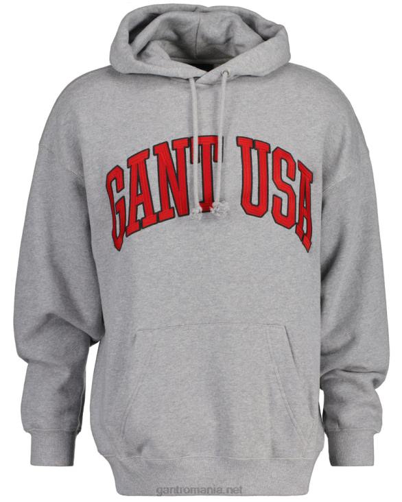 hanoraș cu transpirație grafică SUA 888T226 melange gri GANT bărbați