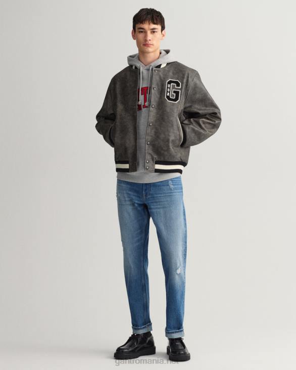 hanoraș cu transpirație grafică SUA 888T226 melange gri GANT bărbați