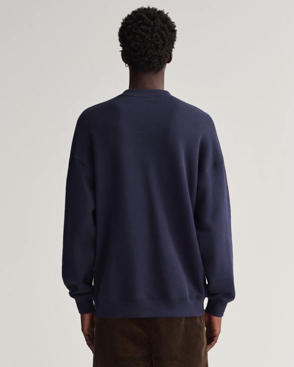 hanorac cu decolteu rotund grafic SUA 888T227 albastru de seară GANT bărbați