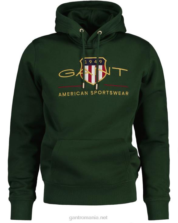 hanorac de arhivă scut 888T234 verde furtună GANT bărbați