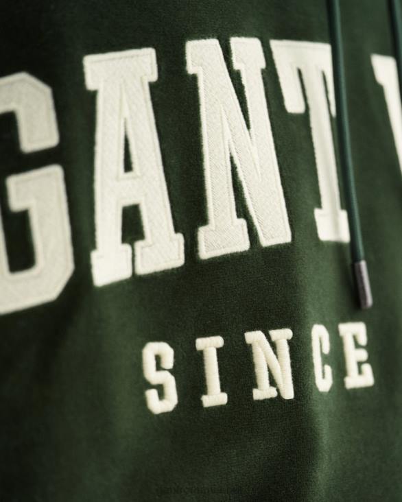 hanorac din velur 888T229 verde furtună GANT bărbați