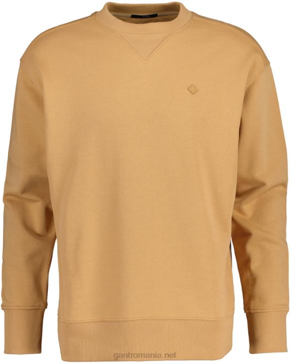 hanorac icon g essential cu gâtul rotund 888T243 bej caramel GANT bărbați