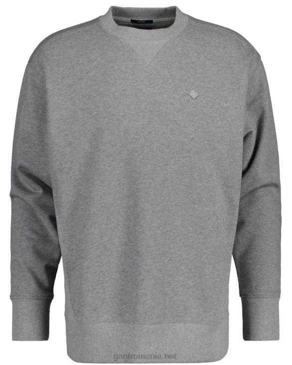 hanorac icon g essential cu gâtul rotund 888T244 melange gri GANT bărbați