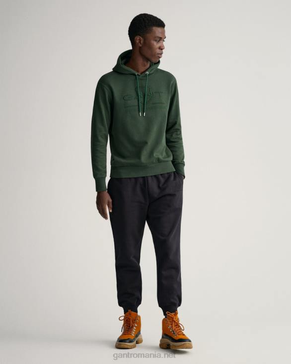 hanorac tonal archive shield 888T261 verde furtună GANT bărbați