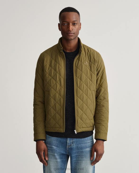 cămașă de vânt matlasată 888T393 verde armată GANT bărbați