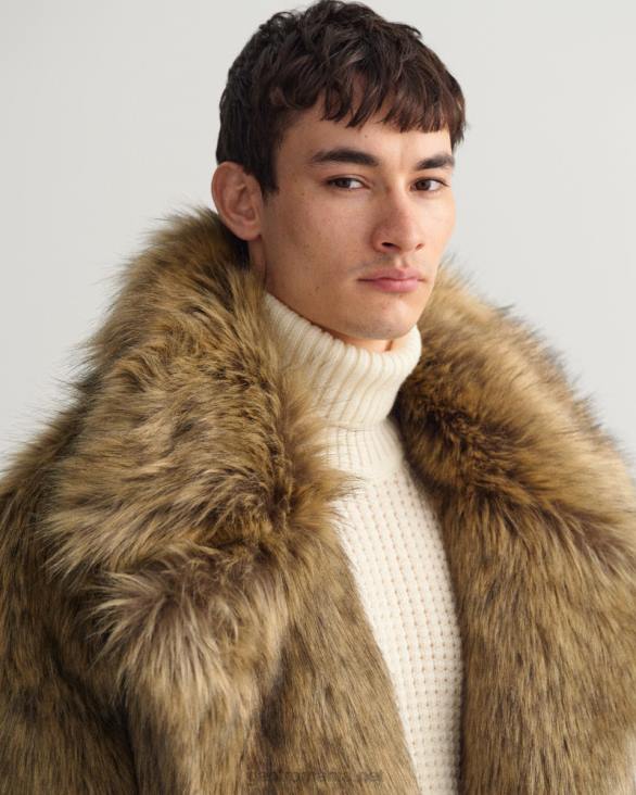 haină de blană artificială 888T396 maro cafeniu GANT bărbați