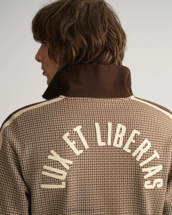 jachetă de trening din picioare de hound 888T378 maro ciocolata GANT bărbați