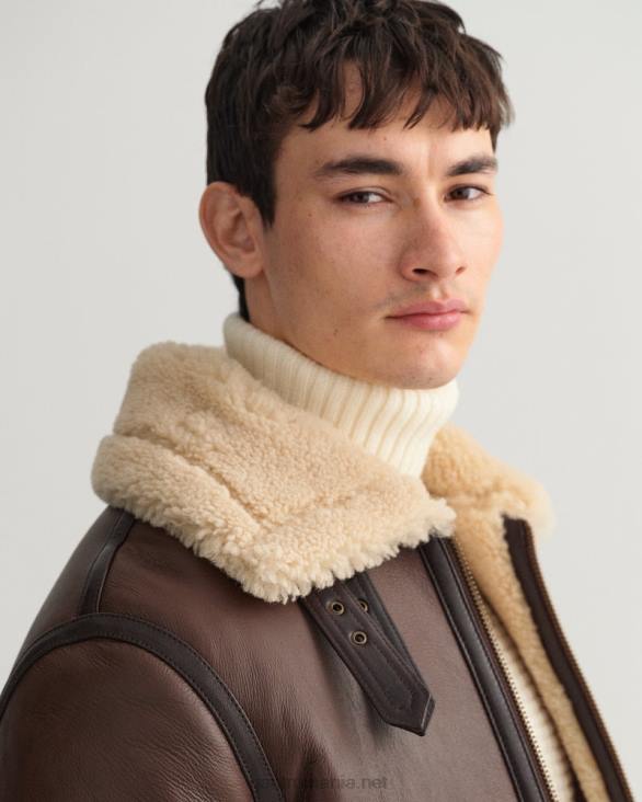 jachetă din shearling 888T370 maro bogat GANT bărbați