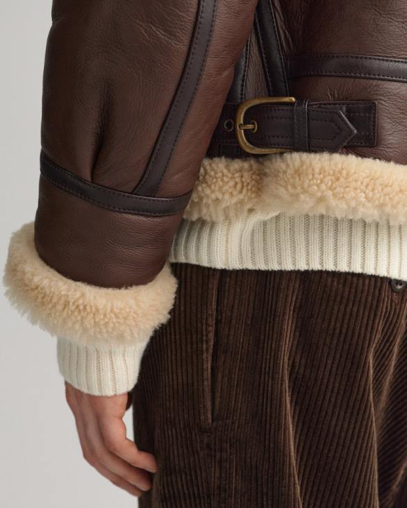 jachetă din shearling 888T370 maro bogat GANT bărbați