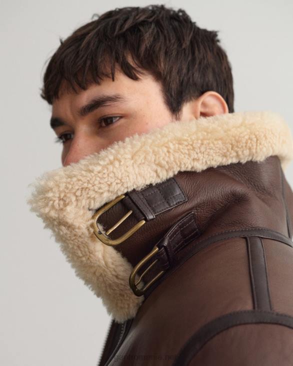 jachetă din shearling 888T370 maro bogat GANT bărbați