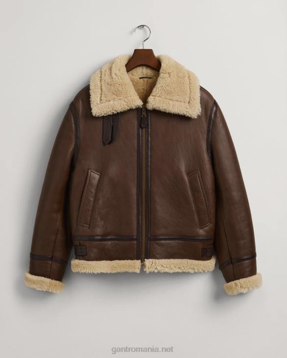 jachetă din shearling 888T370 maro bogat GANT bărbați