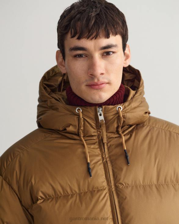 jachetă pufă strălucitoare 888T375 bej caramel GANT bărbați