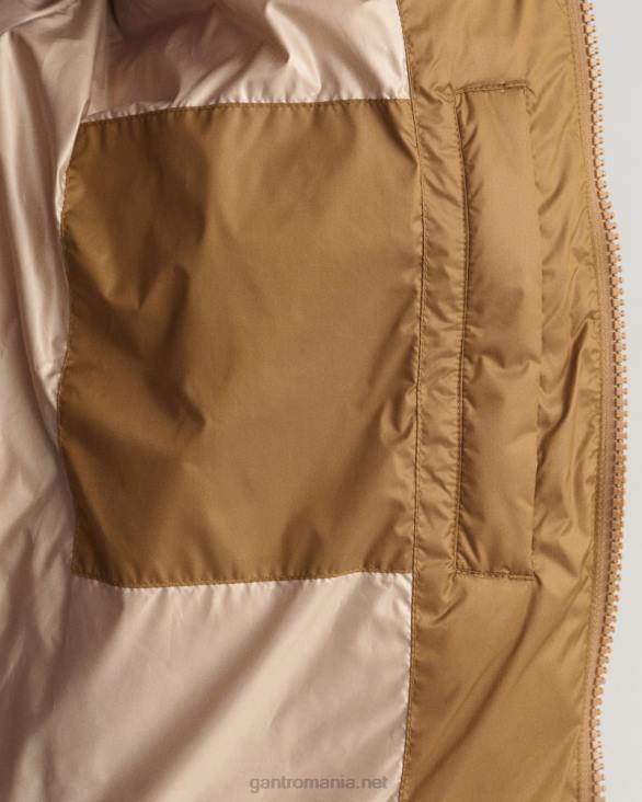 jachetă pufă strălucitoare 888T375 bej caramel GANT bărbați