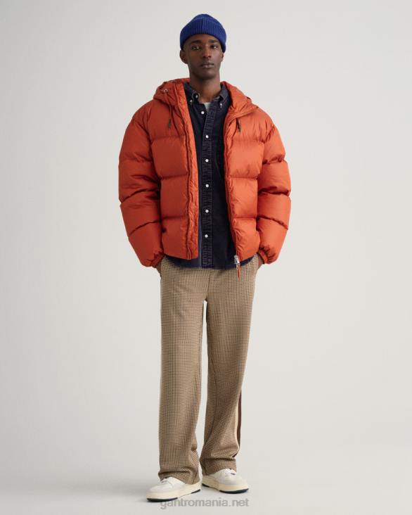 jachetă pufă strălucitoare 888T380 ocru închis GANT bărbați