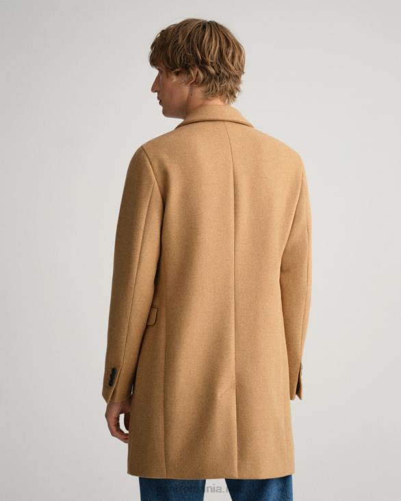 palton clasic de lână 888T388 kaki cald GANT bărbați