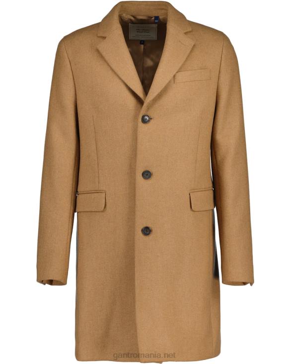palton clasic de lână 888T388 kaki cald GANT bărbați