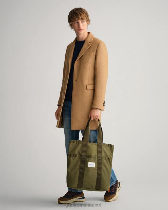 palton clasic de lână 888T388 kaki cald GANT bărbați