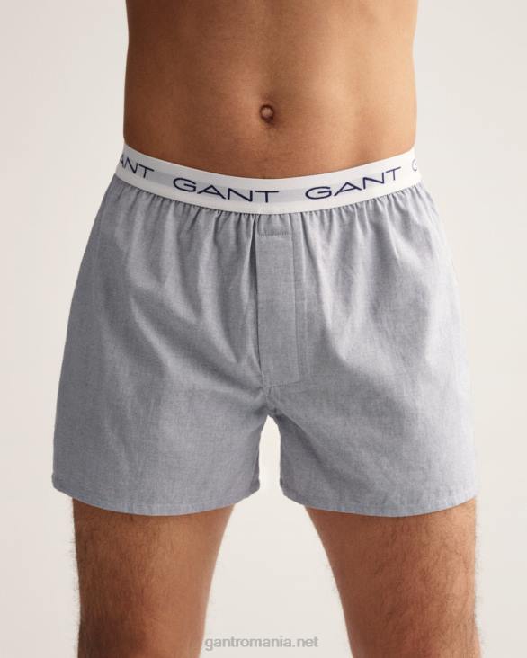 Pachet de 2 pantaloni scurți țesați cu logo-ul boxer 888T554 albastru cascada GANT bărbați